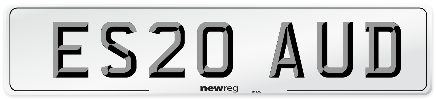 ES20 AUD Number Plate from New Reg